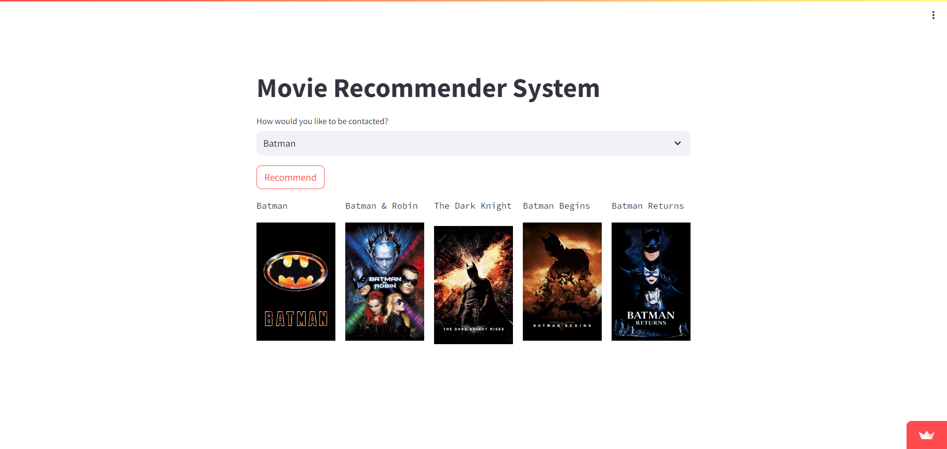 Movie Recommender